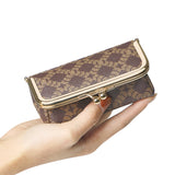 Royal Bagger Mini Jewelry Box – RFID Coated Canvas & Leather Organizer for Rings, Necklaces & Earrings, Women's Kiss Lock Purse 5125