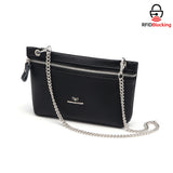 Genuine Leather RFID Crossbody Wallet
