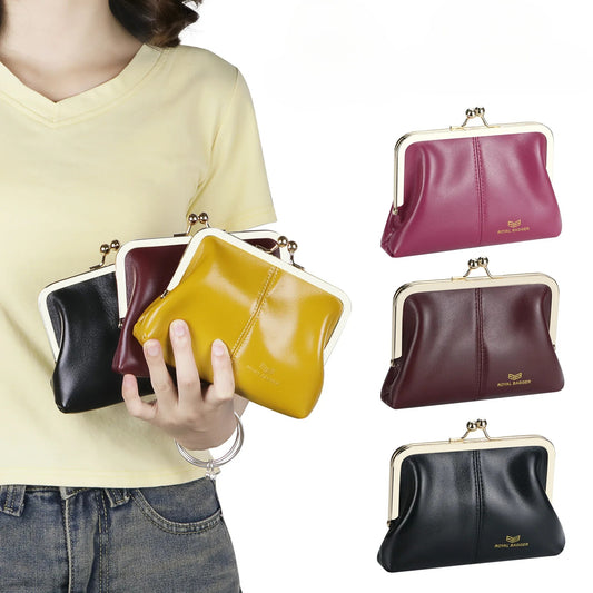 4120 Leather RFID Kiss-Lock Wallet
