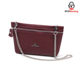 Genuine Leather RFID Crossbody Wallet