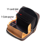 3291 RFID Blocking Leather Zip Wallet