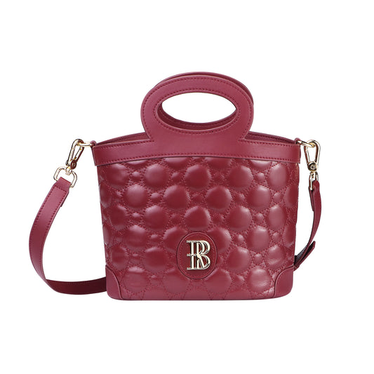3280 Quilted Leather Drawstring Bag