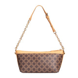 5263 Canvas & Leather Chain Shoulder Bag