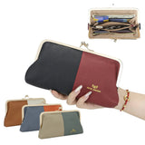 2868 Leather RFID Kiss-Lock Clutch