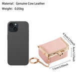 9894 Leather Kiss-Lock Jewelry Box with Chain