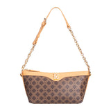 5263 Canvas & Leather Chain Shoulder Bag