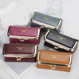 Royal Bagger Genuine Leather Jewelry Box, Mini Organizer for Rings, Necklaces & Earrings, Women's Kiss Lock Coin Purse 3125