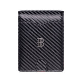 Royal Bagger Men’s Slim Carbon Fiber & Genuine Cow Leather Wallet – Minimalist RFID-Blocking Card Holder, Lightweight Front Pocket Travel Wallet 5240