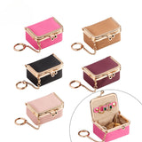 9894 Leather Kiss-Lock Jewelry Box with Chain