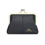 Royal Bagger RFID Blocking Coin Purse for Women, Fashion Kiss Lock Change Pouch, Genuine Leather Key & Card Holder 6120