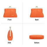 Royal Bagger RFID Blocking Coin Purse for Women, Fashion Kiss Lock Change Pouch, Genuine Leather Key & Card Holder 6120