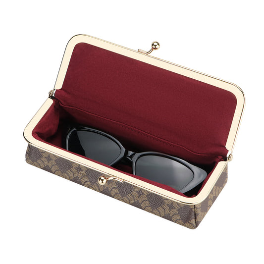 5135 Canvas & Leather Kiss-Lock Glasses Case