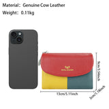 Royal Bagger RFID Blocking Women's Short Wallet Genuine Leather Multi-card Slots Card Holder Trifold Purse Magnetic Opening 2063