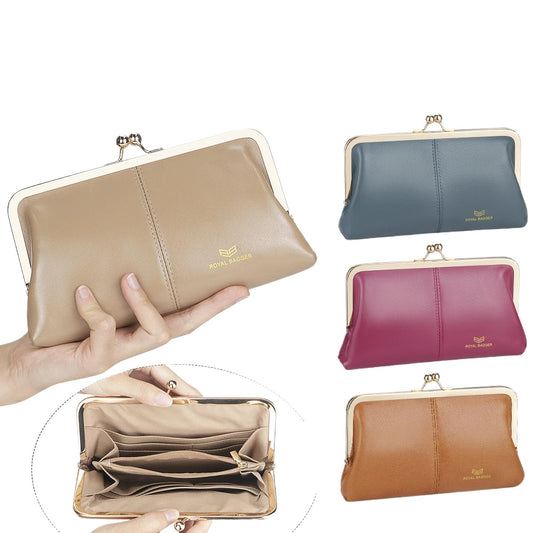 2468 Leather RFID Kiss-Lock Wallet