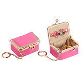 9894 Leather Kiss-Lock Jewelry Box with Chain