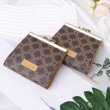5242 Canvas & Leather RFID Kiss-Lock Wallet
