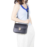 3245 Genuine Leather Box Crossbody Bag