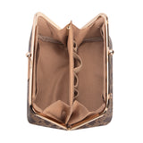 Royal Bagger Women's Chain Handbag, Kiss-Lock Clasp Box Bag & Wallet, Signature Coated Canvas & Vegetable-Tanned Leather 5271