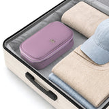 Royal Bagger Premium Genuine Leather Travel Makeup Wash Bag, Multi Compartment Cosmetic Organizer with Mesh Pocket & Elastic Bands, Portable Compact Skincare Hair Care Storage Case for Business Trip Vacation 3300
