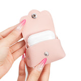 3302 Genuine Leather Earbuds Case with Keychain