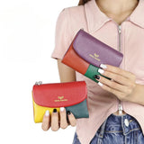2053 Color-Block Leather RFID Trifold Wallet