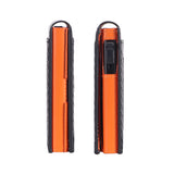 Royal Bagger Men’s Minimalist Pop-Up Metal & Genuine Cow Leather Card Holder Case, RFID Blocking Slim Wallet with Magnetic Closure, Lightweight Carbon Fiber Travel Wallet 5246