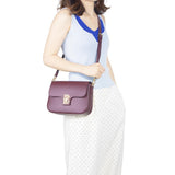3245 Genuine Leather Box Crossbody Bag