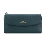 Royal Bagger Women’s RFID Blocking Long Wallet – Genuine Cow Leather Trifold Purse with Multi-Card Slots & Magnetic Closure 5063