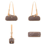 Royal Bagger Coated Canvas & Vegetable-Tanned Leather Shoulder Bag for Women – Retro Cylinder Purse, Adjustable Strap 5249