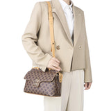 Royal Bagger Coated Canvas & Vegetable-Tanned Leather Shoulder & Crossbody Bag – Large Capacity Top Handle Purse 5248