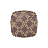 Royal Bagger Mini Women's Coin Purse – Signature Coated Canvas & Vegetable-Tanned Cowhide Leather, Casual Change Pouch for Daily Use 6603