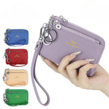 1903-1 Leather RFID Zip Wristlet Wallet
