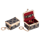 9894 Leather Kiss-Lock Jewelry Box with Chain