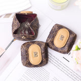 Royal Bagger Mini Women's Coin Purse – Signature Coated Canvas & Vegetable-Tanned Cowhide Leather, Casual Change Pouch for Daily Use 6603