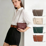 Genuine Leather RFID Crossbody Wallet