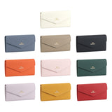 Royal Bagger Envelop Long Wallet - RFID Blocking Simple Solid Color Multi-card Slots Card Holder Genuine Leather Purse 2480