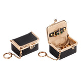 9894 Leather Kiss-Lock Jewelry Box with Chain