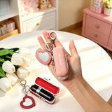 3286 Leather Lipstick Pouch with Mirror