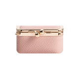 9894 Leather Kiss-Lock Jewelry Box with Chain