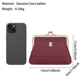 3296 Genuine Leather RFID Kiss-Lock Wallet