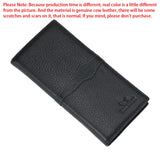 Royal Bagger Retro Men's Solid Color Long Wallet, Genuine Leather Clutch Coin Purse, Simple Credit Card Holder 1656