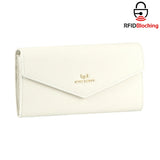 Royal Bagger Envelop Long Wallet - RFID Blocking Simple Solid Color Multi-card Slots Card Holder Genuine Leather Purse 2480