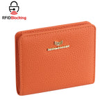 Royal Bagger RFID Short Wallets for Women Genuine Leather Multi-card Slots Card Holder Casual Coin Purse Bifold Wallet 2133