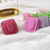 Royal Bagger Mini Lychee Pattern Coin Purse, Solid Color Buckle Key Earphone Storage Bag, Casual Change Pouch for Daily Use 1944