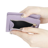 Royal Bagger RFID Short Wallets for Women Genuine Leather Multi-card Slots Card Holder Casual Coin Purse Bifold Wallet 2133