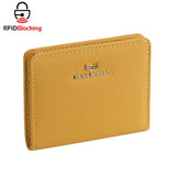 Royal Bagger RFID Short Wallets for Women Genuine Leather Multi-card Slots Card Holder Casual Coin Purse Bifold Wallet 2133