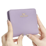 Royal Bagger RFID Short Wallets for Women Genuine Leather Multi-card Slots Card Holder Casual Coin Purse Bifold Wallet 2133