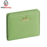 Royal Bagger RFID Short Wallets for Women Genuine Leather Multi-card Slots Card Holder Casual Coin Purse Bifold Wallet 2133