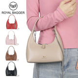 Royal Bagger Genuine Leather Small Handbags for Women Fashion Casual Chain Shoulder Crossbody Bag 2600