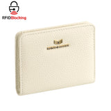 Royal Bagger RFID Short Wallets for Women Genuine Leather Multi-card Slots Card Holder Casual Coin Purse Bifold Wallet 2133